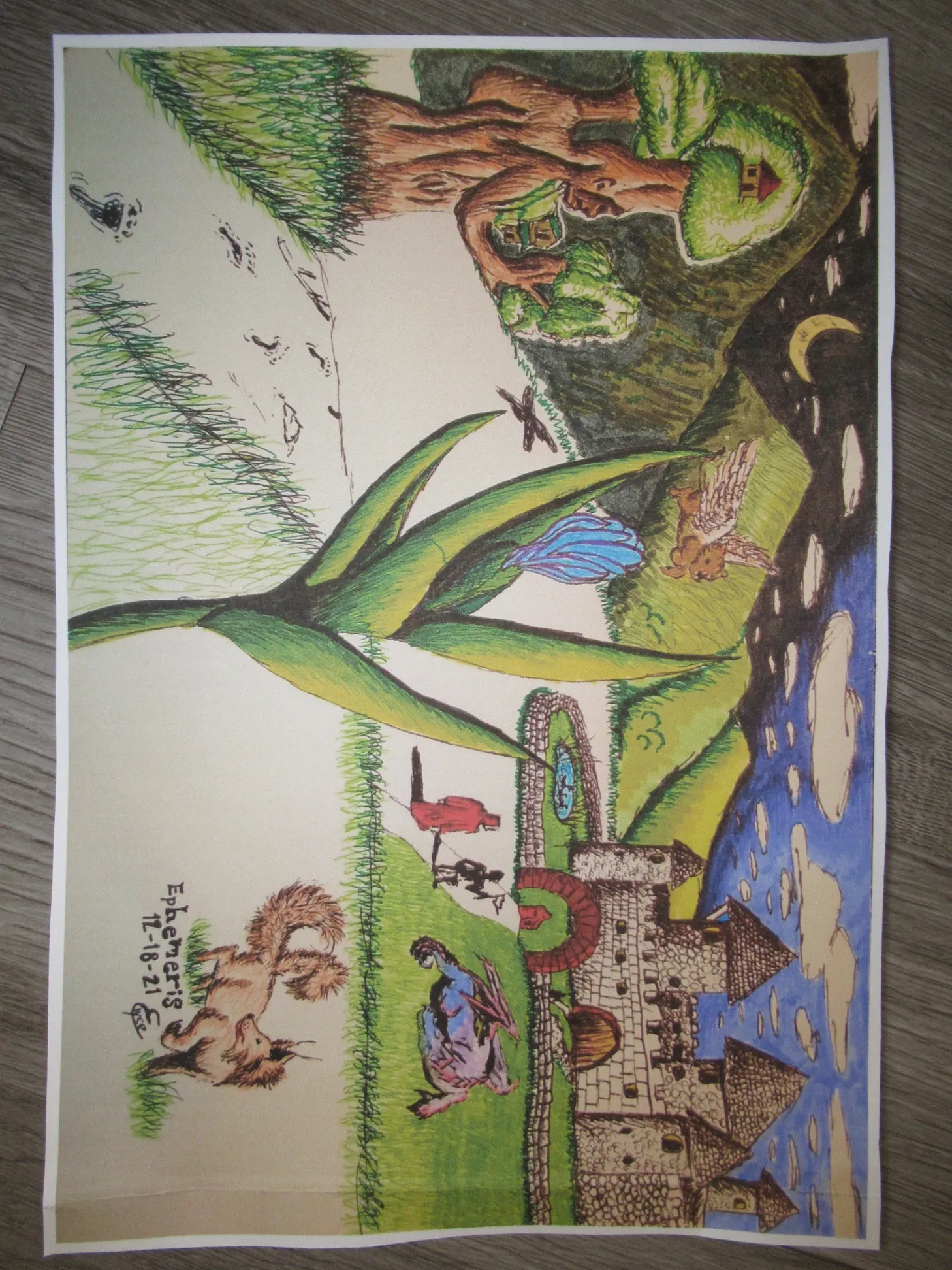 Ephemeris original illustration by Elyse Mikhayla