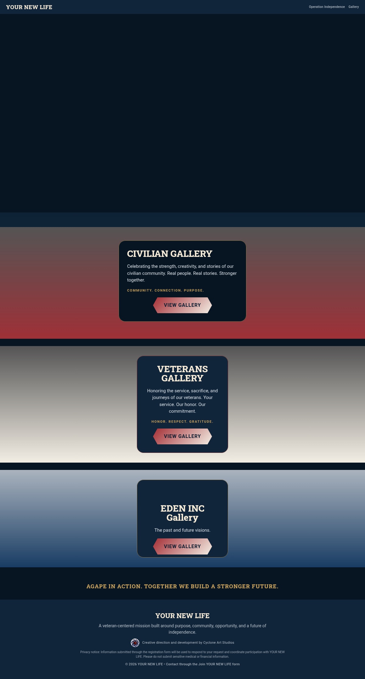 Newest YOUR NEW LIFE Framer gallery page