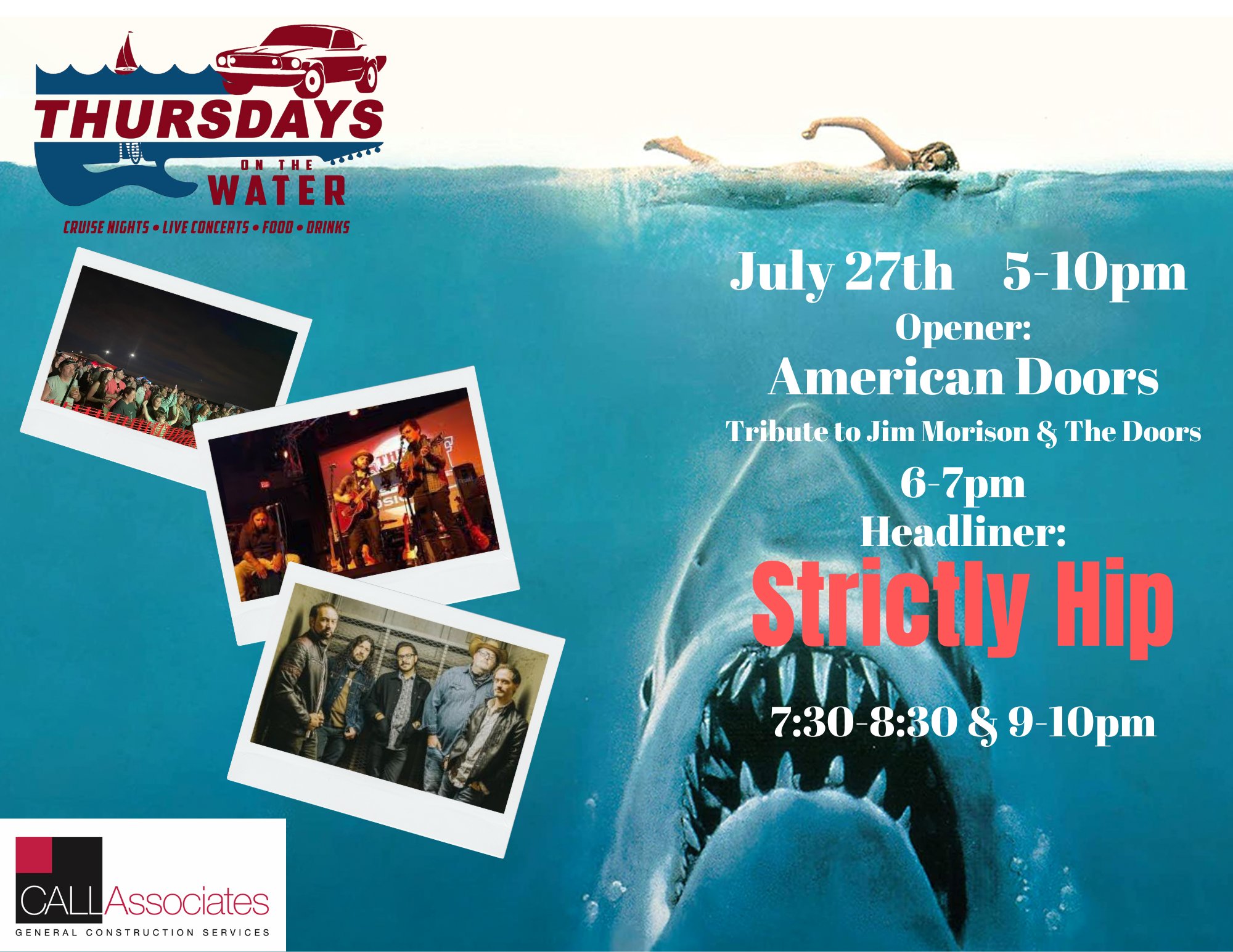 Thursdays on the Water concert promotion for July 27