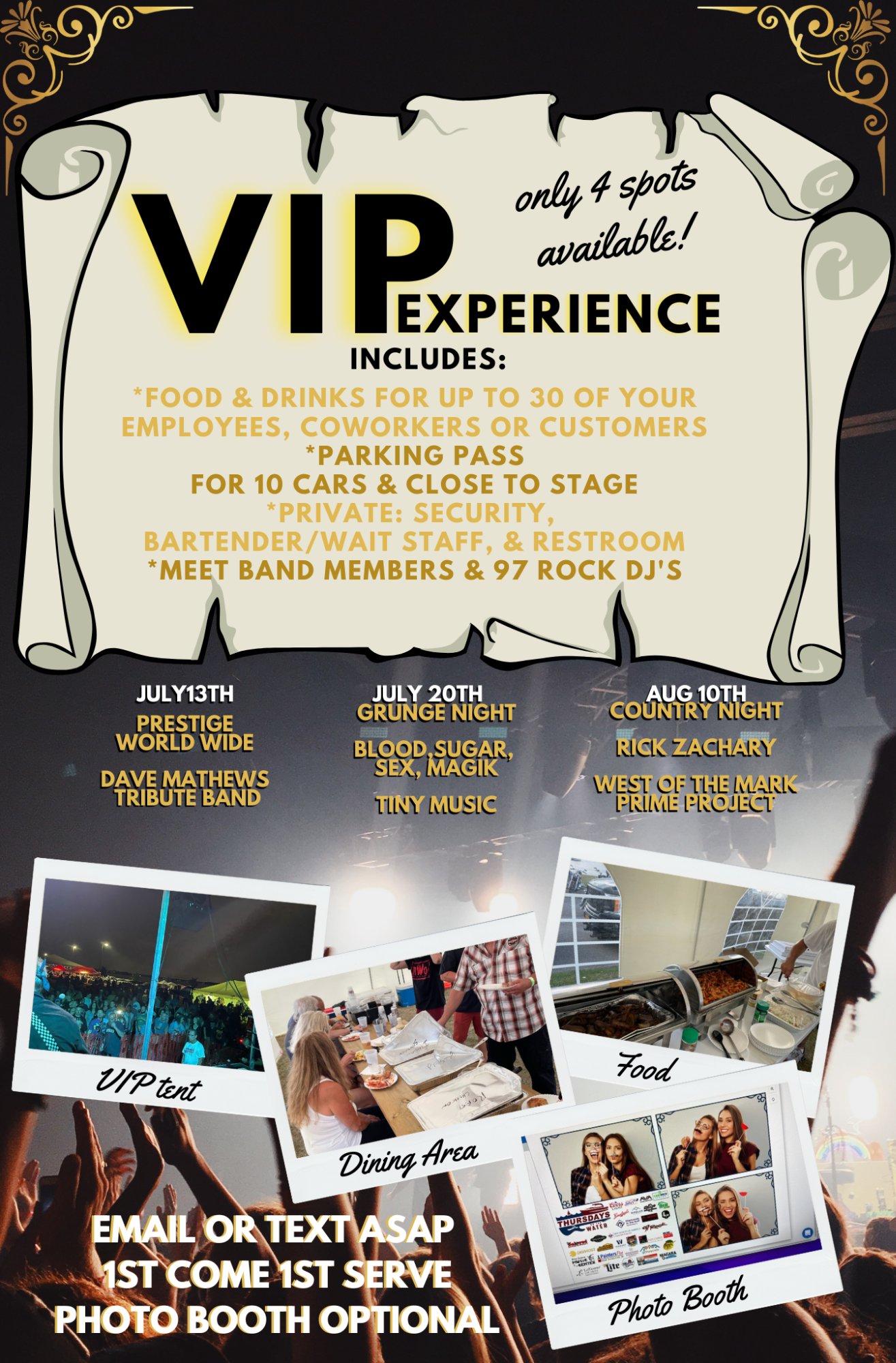 Thursdays on the Water VIP experience visual